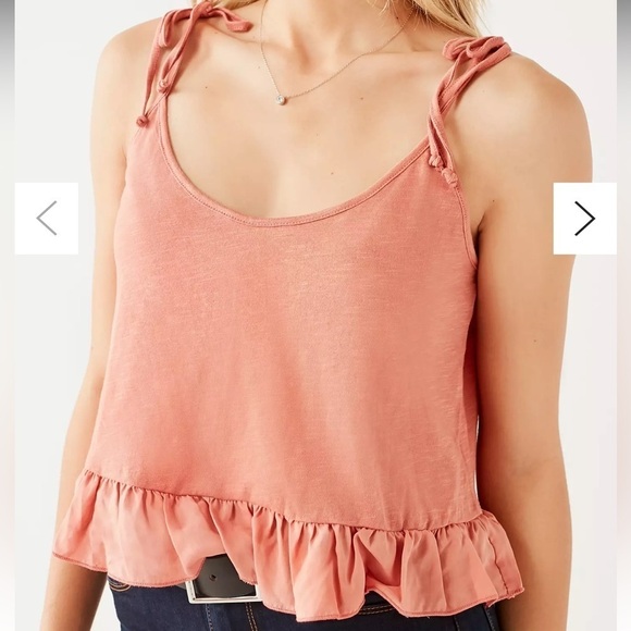 Project Social T Urban Outfitters Fiona Ruffle Tank Top - Picture 1 of 8